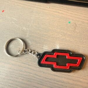 Chevrolet Black and Red Keychain